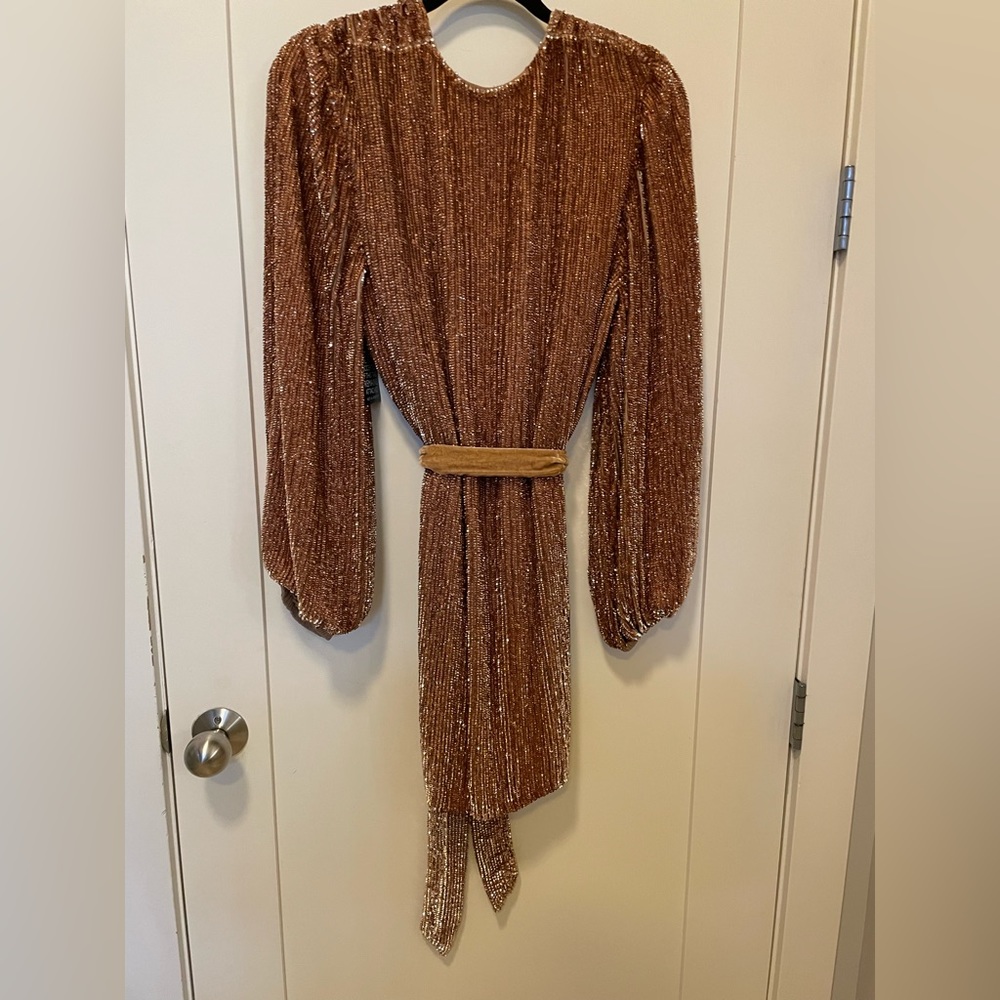 Retrofete Gabrielle Sequined gold Wrap Dress
$675 SZ L - Picture 12 of 15